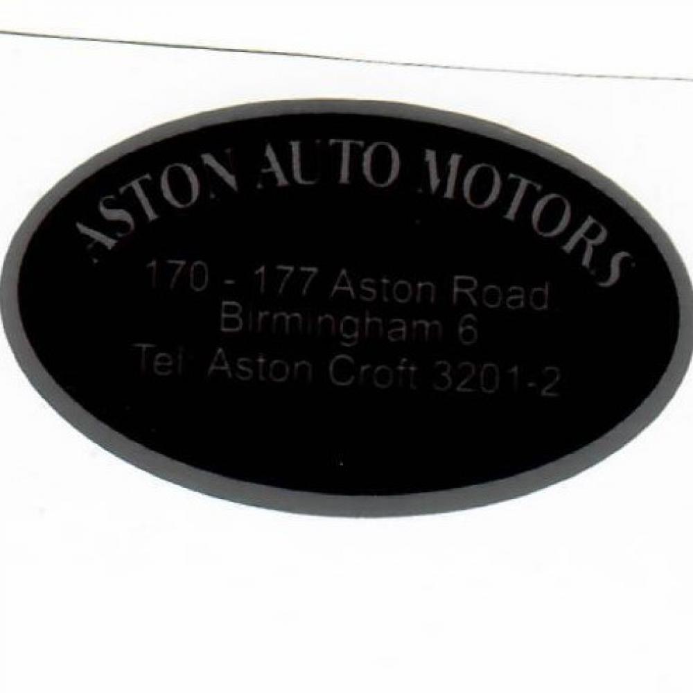 Motorcycle, waterslide transfer, dealer decals, Aston Auto Motors, Birmingham