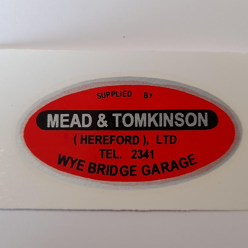 Motorcycle, waterslide transfer,dealer decals, Mead & Thompson Hereford Ltd 