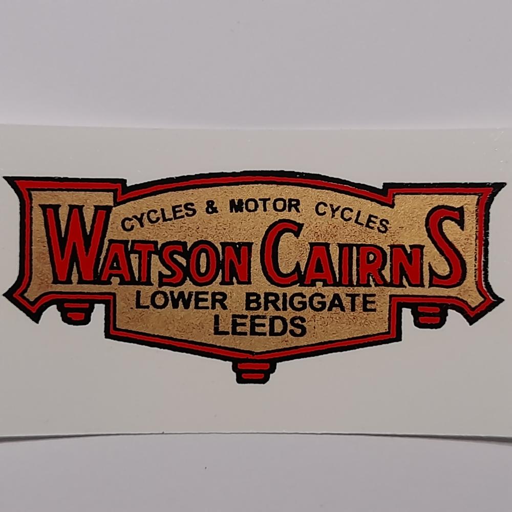 Motorcycle, waterslide transfer, dealer decals, Watson Cairns,Leeds 
