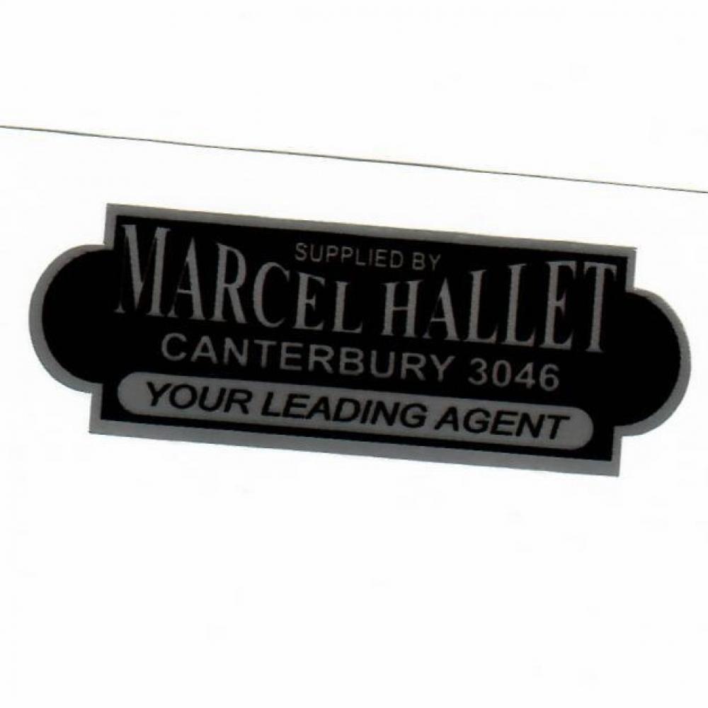 Motorcycle, waterslide transfer, dealer decals, Marcel Hallet, Canterbury