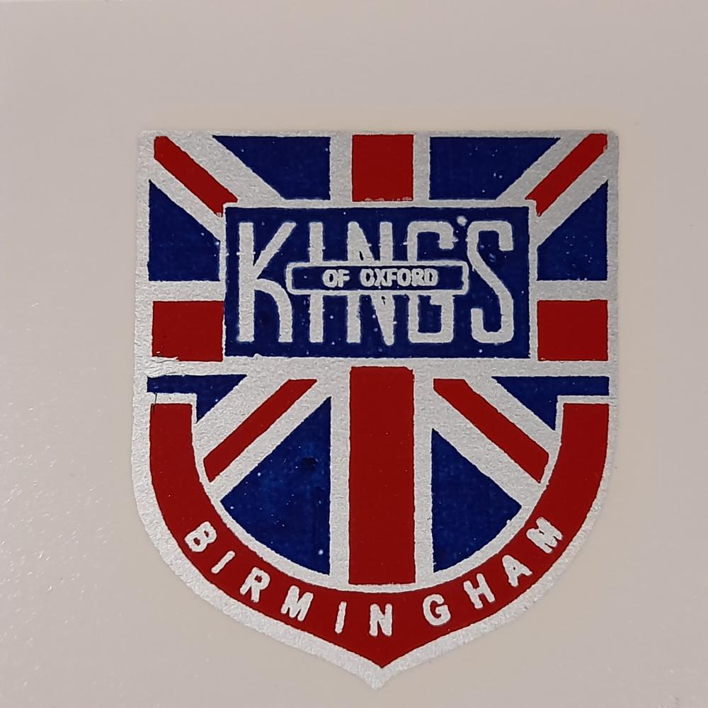 motorcycle, waterslide transfer, dealer decals, Kings of Oxford, Birmingham