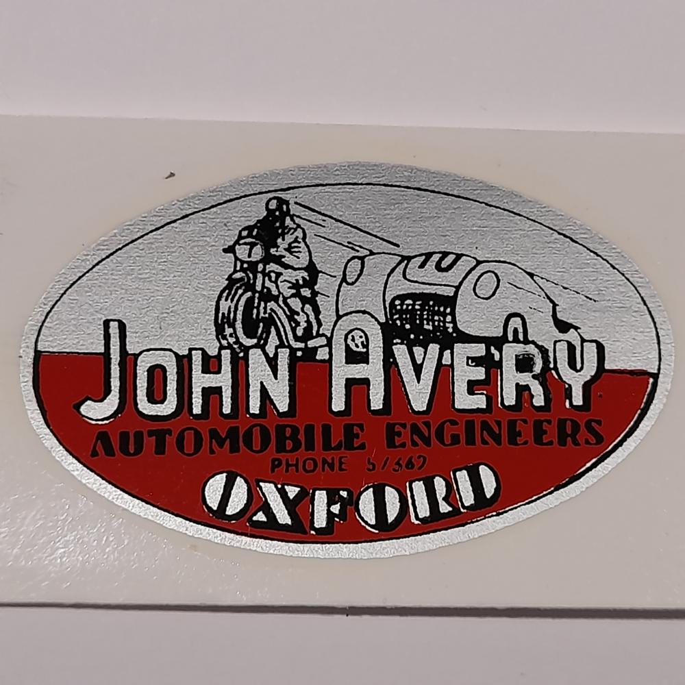 Motorcycle, waterslide transfer, dealer decals,John Avery Automobile Engineers, Oxford 