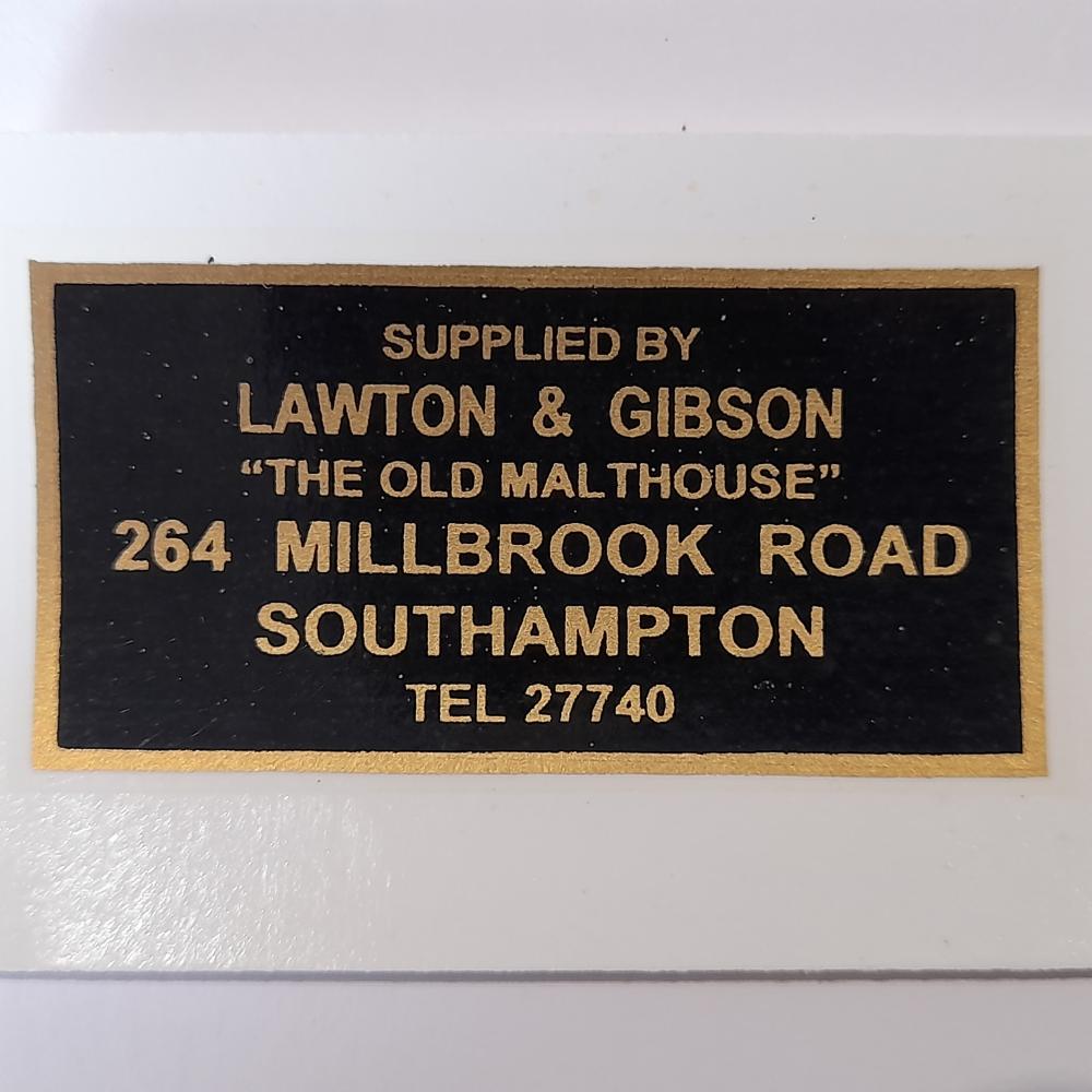 Motorcycle, waterslide transfer, dealer decals, Lawton & Gibson Southhampton 