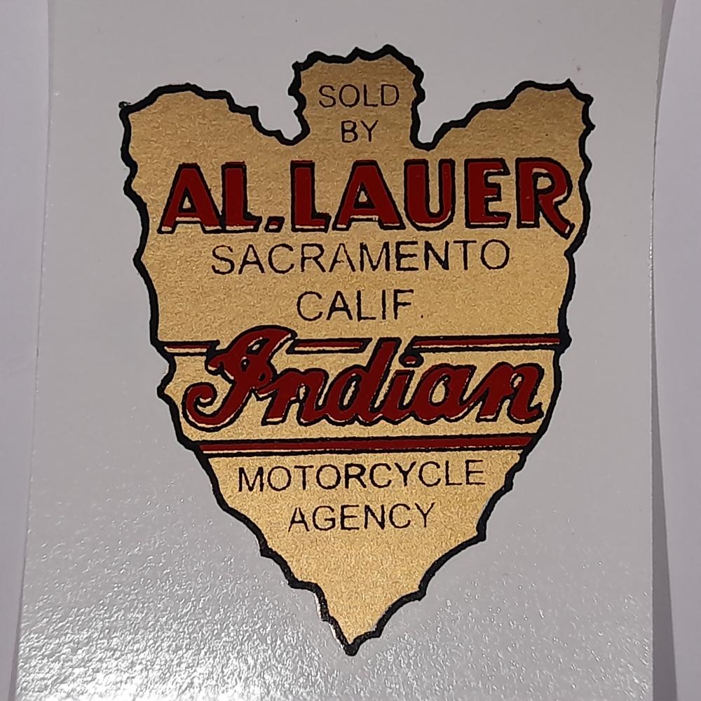 Motorcycle, waterslide transfer, dealer decals, Al Lauer, Sacramento California