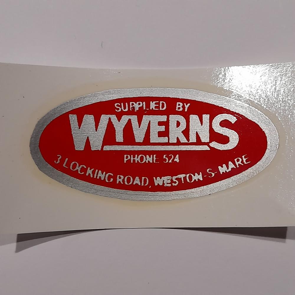 motorcycle, waterslide transfer, dealer decals, Wyverns, Weston Super Mare