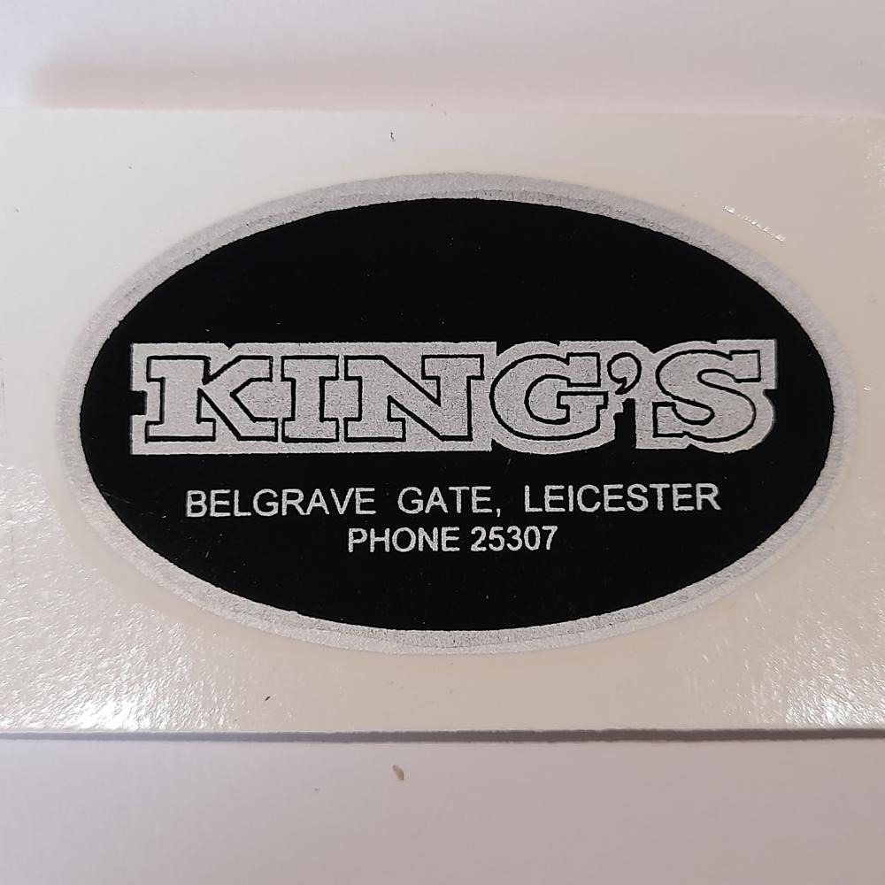 Motorcycle, waterslide transfer, dealer decals,Kings Leicester 